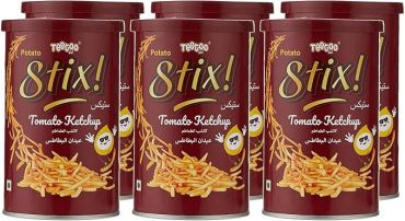 Teetoo Stix Chips 6 x 45Gm-T- Ketchup S/P, 8 Pieces Per Carton